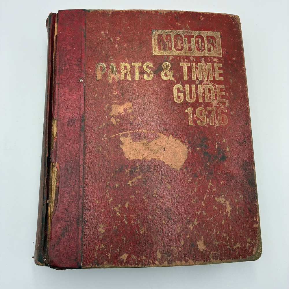 Vintage 1976 Motor Parts & Time Guide Automotive Repair Manual GM Ford Chrysler